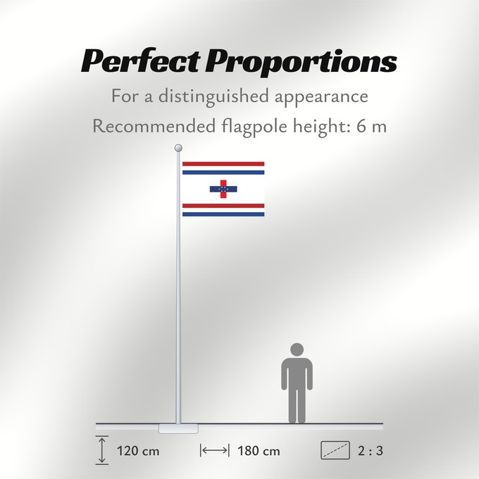 Flag Proportions: Governor of the Netherlands Antilles 1966–1986 Governor of the Netherlands Antilles between 1966-1986 Gouverneur des Antilles néerlandaises (1966-1986) Gobernador de las Antillas Neerlandesas (1966-1986) Generalstatthalter der Niederländischen Antillen (