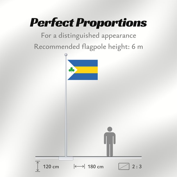 Flag Proportions: Leeuwarderadeel Dutch municipality of Leeuwarderadeel