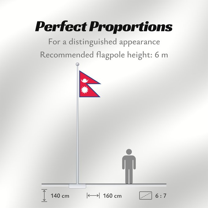 Flag Proportions: Nepal with spacing Of Nepal with transparent spacing at the right for better use in tables and lists Nepal mit rechtem Rand Seitenverhältnis 3 4
