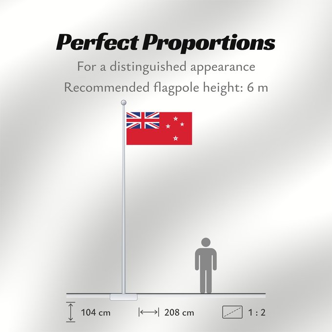 Flag Proportions: Civil Ensign of New Zealand Pavillon civil de la Nouvelle-Zélande Bandera civil de Nueva Zelanda Zivile Flagge von Neuseeland Bandiera civile della Nuova Zelanda