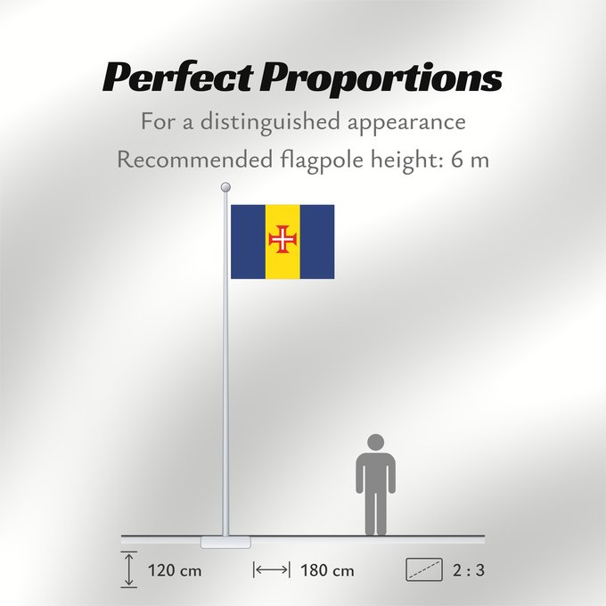 Flag Proportions: Madeira	Autonomous Region of Madeira, Portugal	Madera	Região Autónoma da Madeira