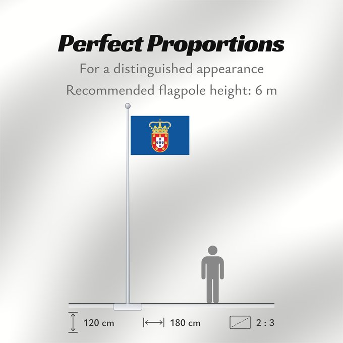 Flag Proportions: John IV of Portugal John IV of Portugal (1640-1656) Jean IV de Portugal (1640-1656) Juan IV de Portugal (1640-1656) Johann IV. von Portugal (1640-1656) Giovanni IV del Portogallo (1640-1656) King John IV of Portugal 1640-1656
