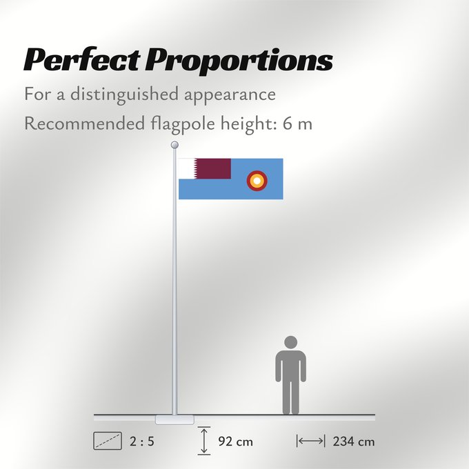 Flag Proportions: Qatar Air Force	En Qatar Air Force Photo