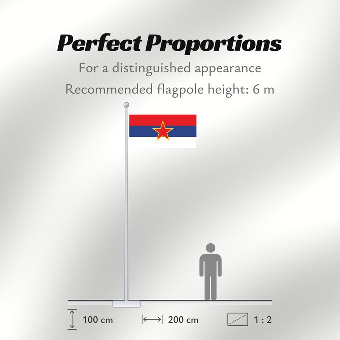 Flag Proportions: SR Serbia Socialist Republic of Serbia Self-made I Republikës Socialiste të Serbisë