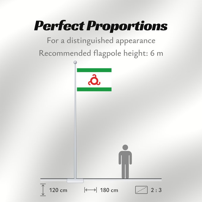 Flag Proportions: Ingushetia Republic of Ingushetia Inguschetien Inguscezia Флаг Ингушетии