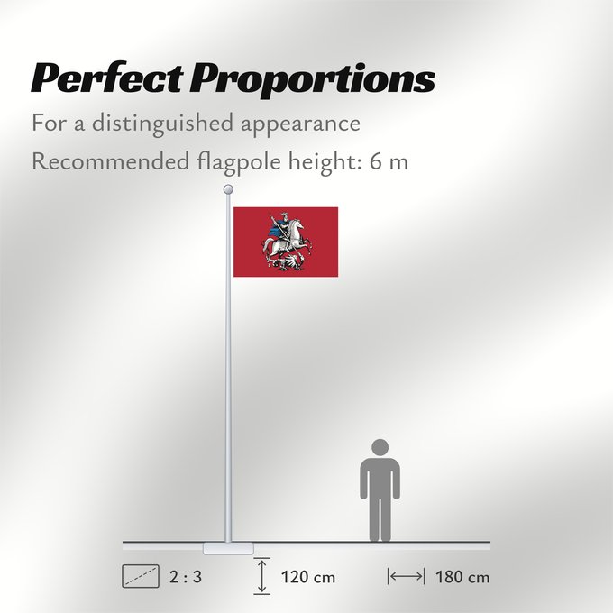 Flag Proportions: Moscow, Russia Moscow Moscú o Moscova Mosca Moskvo Флаг Москвы