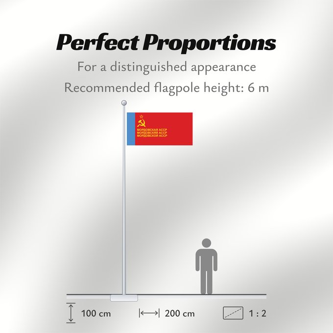 Flag Proportions: Mordovian ASSR ASSR de Mordovie ASSR de Mordovia Mordwinische ASSR ASSR Mordoviana Мордовскяй АССР котфос Мордовской АССР коцтось Флаг Мордовской АССР