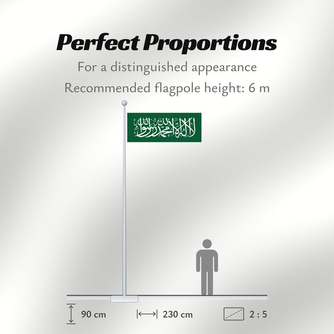 Flag Proportions: Thuluth script from the flag of Saudi Arabia