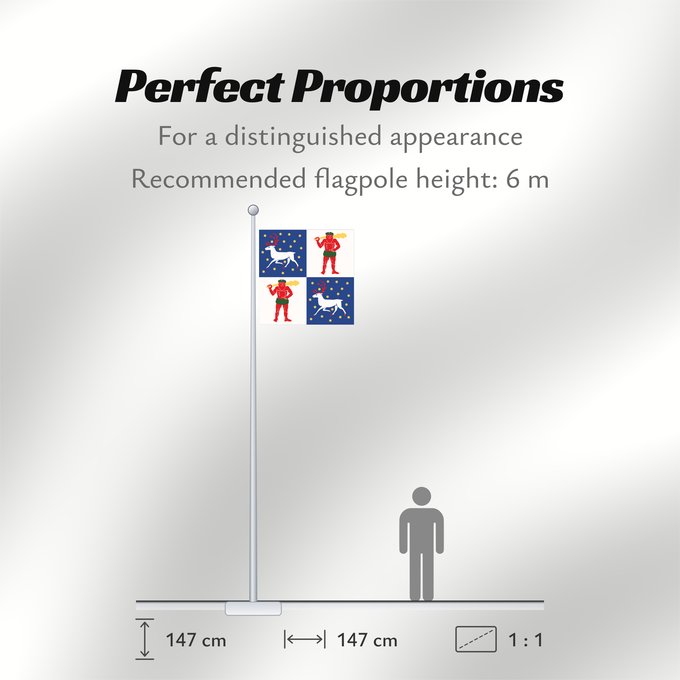 Flag Proportions: Norrbottens län vapenflagga	Norrbotten County in Sweden	Norrbotten	Norrbottens läns vapenflagga