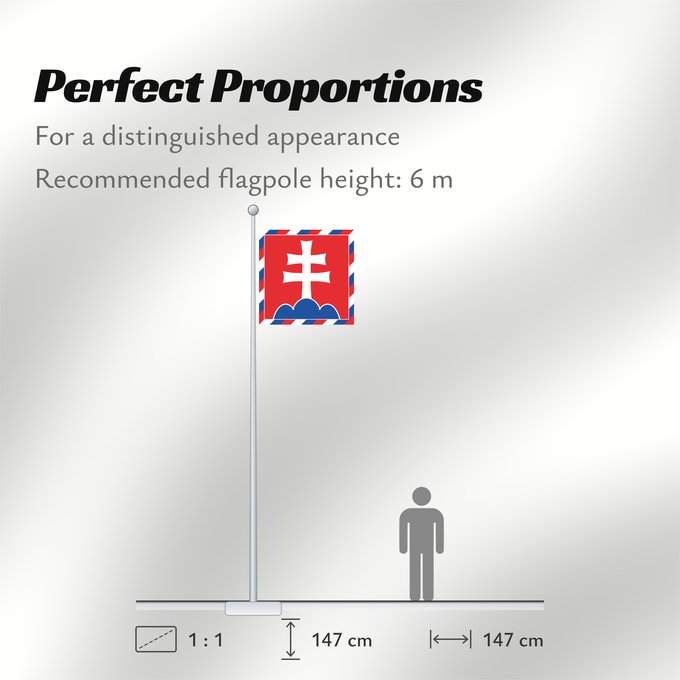 Flag Proportions: President of Slovakia Presidential standard of Slovakia Étendard présidentiel de Slovaquie Estandarte presidencial de Eslovaquia Standarte des Präsidenten der Slowakei Stendardo presidenziale della Slovacchia Штандар прэзыдэнта Славацкай рэспублікі Barjak