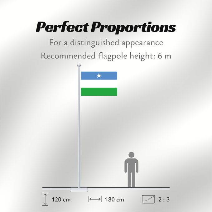 Flag Proportions: Puntland Puntlandia علم أرض البنط