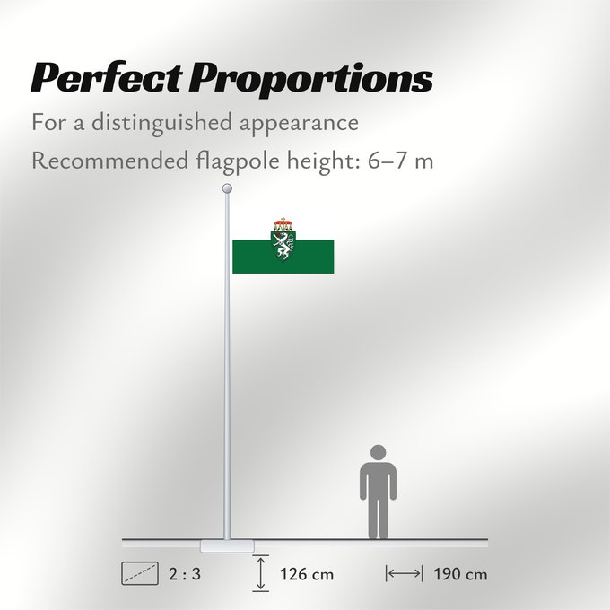 Flag Proportions: Styria	White-green. Colours of the state of Styria	Styrie	Estiria	Weiß-grün. Landesfarben der Steiermark	Stiria