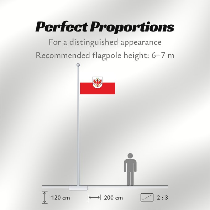 Flag Proportions: Tirol	White-red. Colours of the state of Tyrol	Tyrol	Weiß-rot. Landesfarben und Landesflagge von Tirol	Tirolo