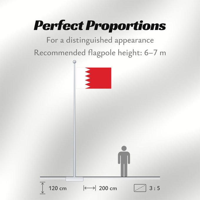 Flag Proportions: Bahrain	Bahreïn	Baréin	Bahrein	علم البحرين	Bahreina	Bahrainin	Флаг Бахрейна	Bahrajna	Bahrains	Прапор Бахрейну	Quốc kỳ Bahrain
