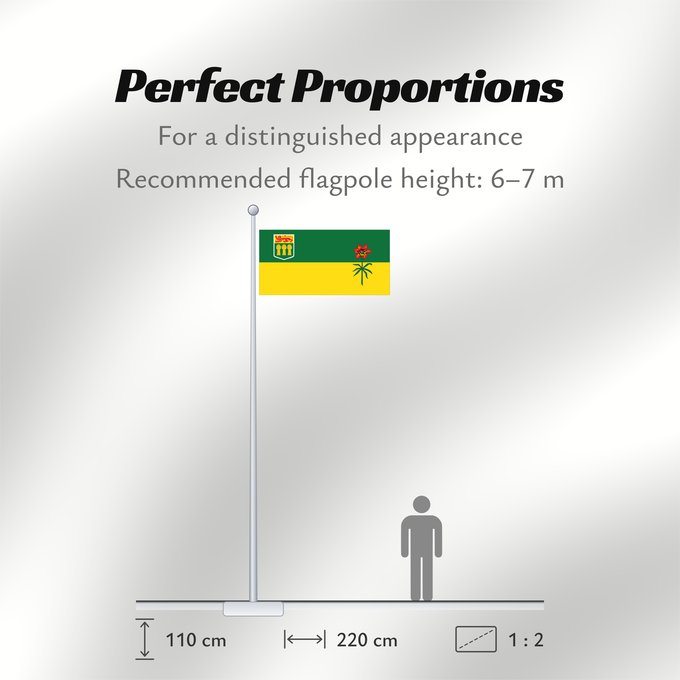 Flag Proportions: Saskatchewan Banniel proviñs Saskatchewan, Kanada