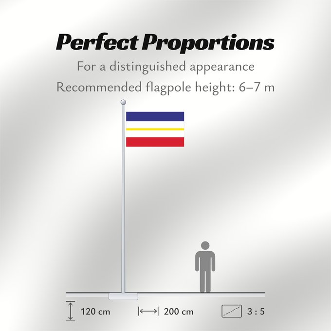 Flag Proportions: Mecklenburg-Western Pomerania Mecklenburg-Vorpommern Mecklembourg-Poméranie-Occidentale Mecklemburgo-Pomerania Occidental Meclemburgo-Pomerania Anteriore