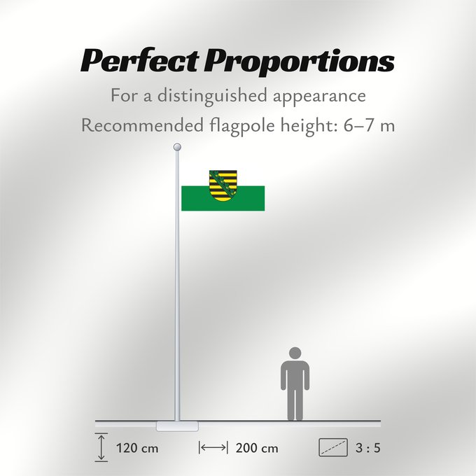 Flag Proportions: Saxony Civil flag of Saxony Saxe Sajonia Landesflagge Sachsens Sassonia Sachsens Chorhoj Sakskeje Flaage fon Saksen