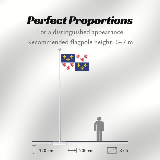 Flag Proportions: Picardie Region Picardie in France Région Picardie en France Picardo Picard