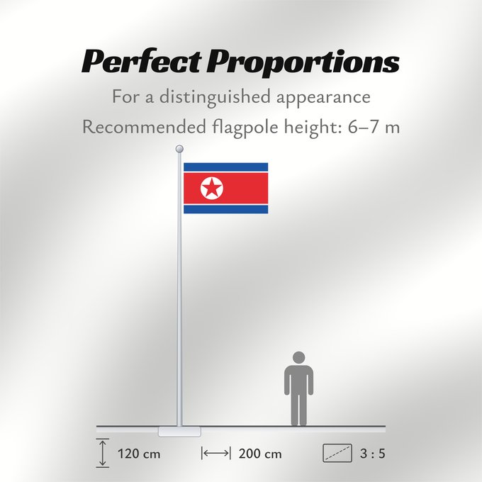 Flag Proportions: North Korea Korea (Democratic People's Republic) (North Korea) Corée du Nord Corea del Norte Nordkorea Corea del Nord Noord-Korea Coreia do Norte Korei Północnej Corea d o Norte علم كوريا الشمالية Национално знаме на Северна Корея উত্তর কোরিয়ার জাতীয় পত