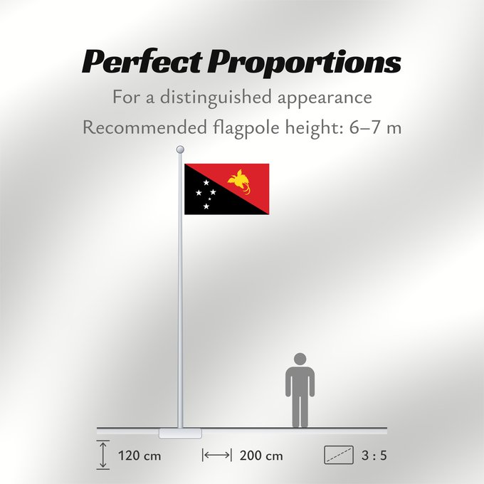 Flag Proportions: Papua New Guinea	Papua New GuineaColours Pantone 186 C for red and 116 C for yellow	Papouasie-Nouvelle-Guinée	Papúa Nueva Guinea	Papua-Neuguineas	Papua Nuova Guinea	Papoea-Nieuw-Guinea	Papua-Nova Guiné	Papui-Nowej Gwinei	علم بابوا غينيا الجديدة	পাপুয়া নি