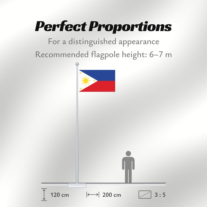 Flag Proportions: Philippines	The national flag of the Philippines	Filipinas	Philippinen	Filippine	Filipijnen	علم فلبين	An nasyunal na bandera kan Filipinas	ফিলিপাইনের জাতীয় পতাকা	Ang nasodnong bandera sa Pilipinas	La nacia flago de la Filipinoj	Wagayway ti Filipinas	フィリピ
