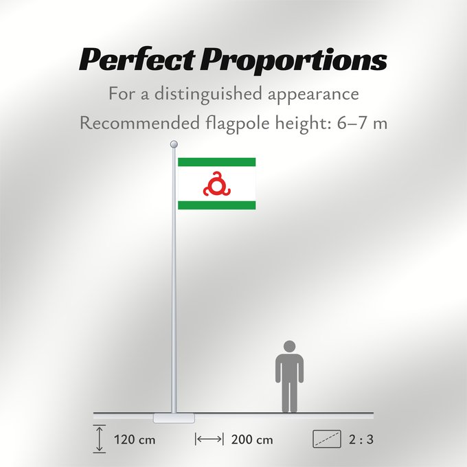 Flag Proportions: Ingushetia	Republic of Ingushetia	Inguschetien	Inguscezia	Флаг Ингушетии