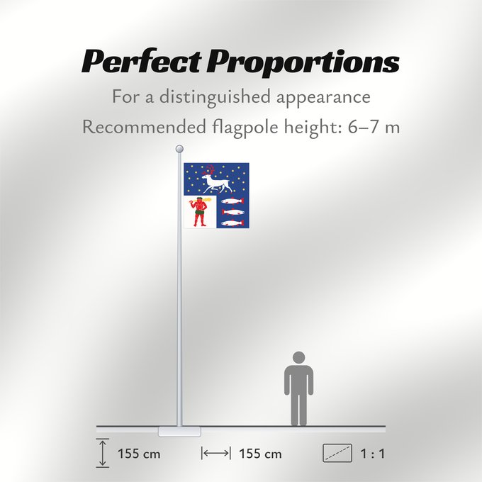 Flag Proportions: Västerbottens län vapenflagga Västerbotten County in Sweden Västerbotten Västerbottens läns vapenflagga