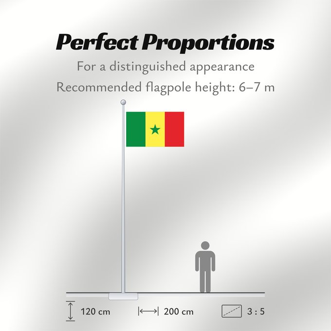 Flag Proportions: Senegal	Sénégal	Senegalo	پرچم سنگال	Senegala
