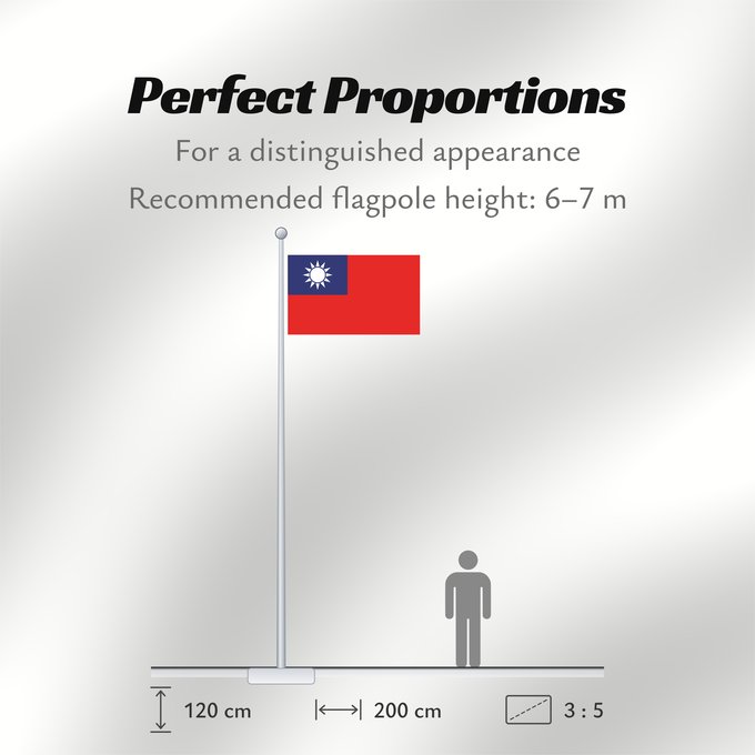 Flag Proportions: Republic of China Republic of China Taiwan République de Chine República de China Republik China Taiwan Repubblica di Cina Republiek China República da China Republiki Chińskiej Lýðveldi Postaulín Flagg علم جمهورية الصين الوطنية ཀྲུང་ཧྭ་དམངས་ཁབ དང་ལྕོག