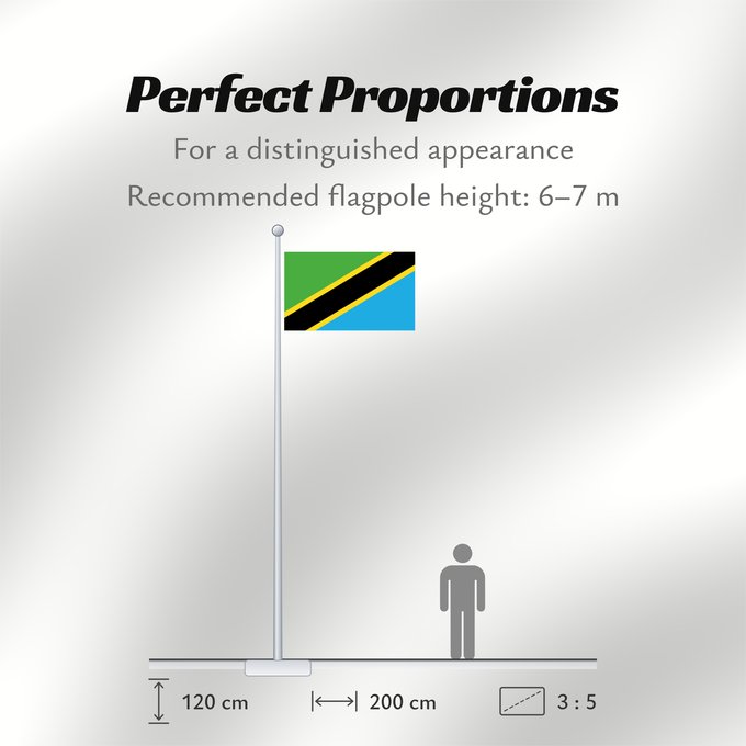 Flag Proportions: Tanzania	Tanzania, United Republic of	Tanzanie	Tansania, Vereinigte Republik