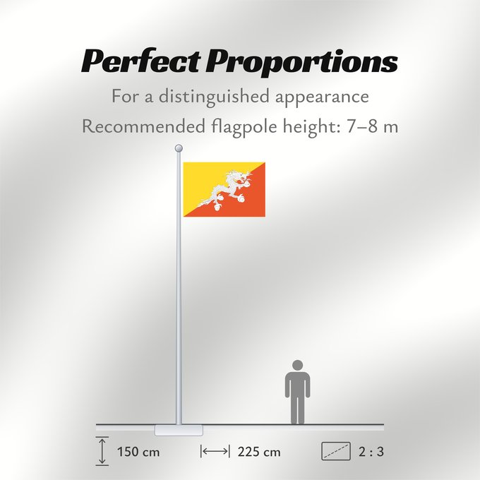Flag Proportions: Bhutan Bhoutan Bután Butão علم بوتان ভূটানের পতাকা ཧྥ་རན་ས་ཀྱི་དར་ཆ། Bhutani lipp Bhutanin Watawat ng Bhutan भूटान का ध्वज Флаг Бутана Butana Bhutans Bhutanu ธงชาติ ประเทศภูฏาน
