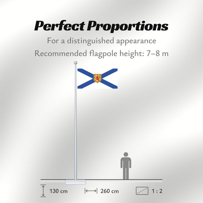 Flag Proportions: Nova Scotia Nouvelle-Écosse Nueva Escocia Banniel proviñs Skos-Nevez Nova Scotia