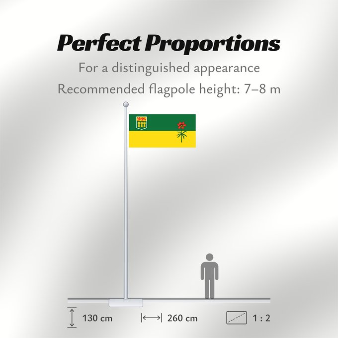 Flag Proportions: Saskatchewan Banniel proviñs Saskatchewan, Kanada