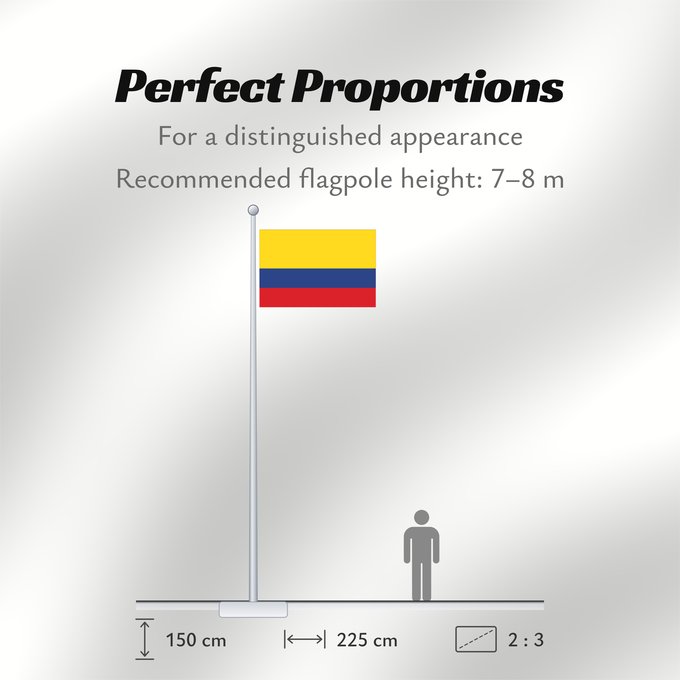 Flag Proportions: Colombia	Colombie	República de Colombia	Kolumbien	Colômbia	Kolumbii	Kolombio	Columbiei	Флаг Колумбии	Štátna vlajka Kolumbie	Kolumbije	Colombias	Kolombiya