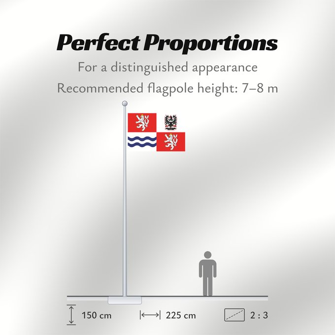 Flag Proportions: Central Bohemian Region	Région de Bohême centrale	Región de Bohemia Central	Mittelböhmische Region