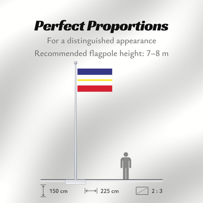Flag Proportions: Mecklenburg-Western Pomerania Mecklenburg-Vorpommern Mecklembourg-Poméranie-Occidentale Mecklemburgo-Pomerania Occidental Meclemburgo-Pomerania Anteriore
