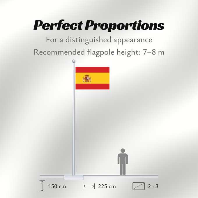 Flag Proportions: Spain Espagne España Spaniens Spagna