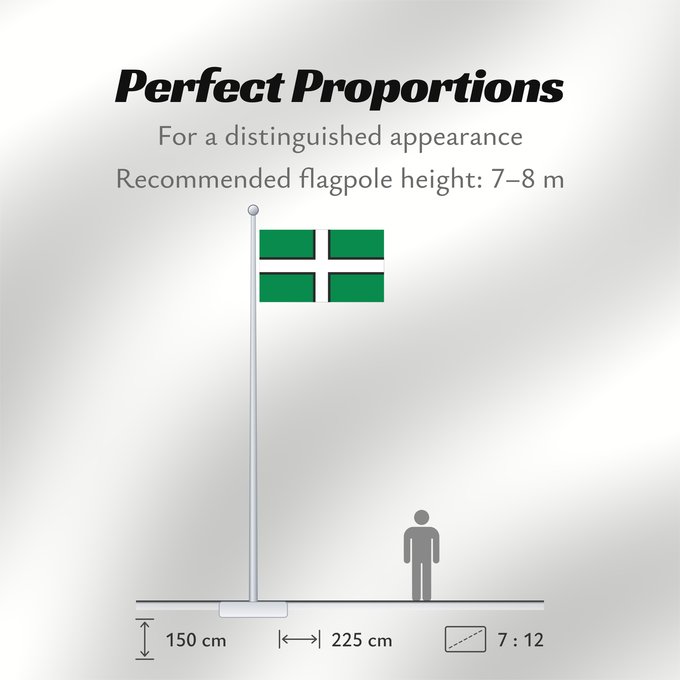 Flag Proportions: Devon Hrabstwa Devon Banniel Sant Petroc