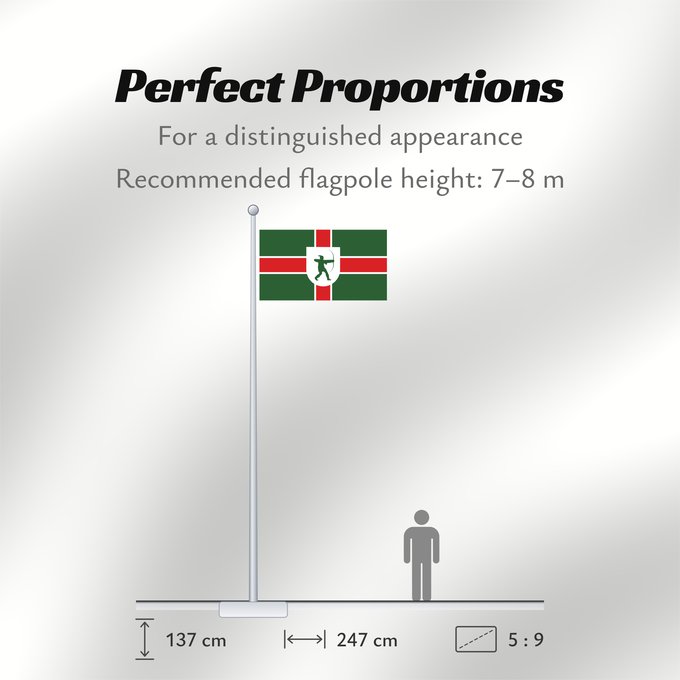 Flag Proportions: County Flag of Nottinghamshire Nottinghamshire Snotingahāmscīre fana