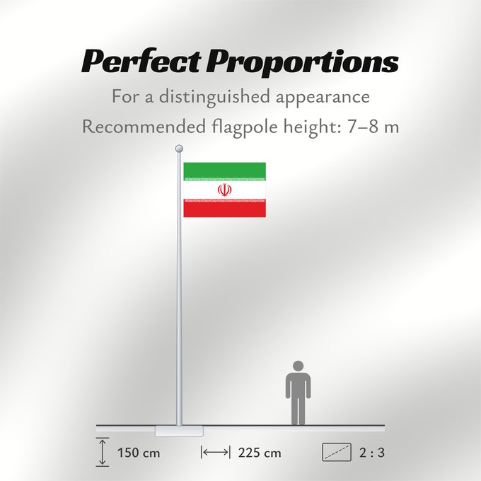 Flag Proportions: Iran Irán