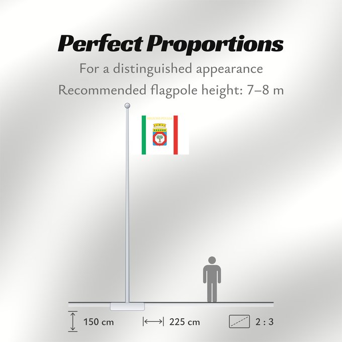 Flag Proportions: Apulia	Apulia or Puglia	région des Pouilles	Apulia o Pulla	Apulien	Puglia