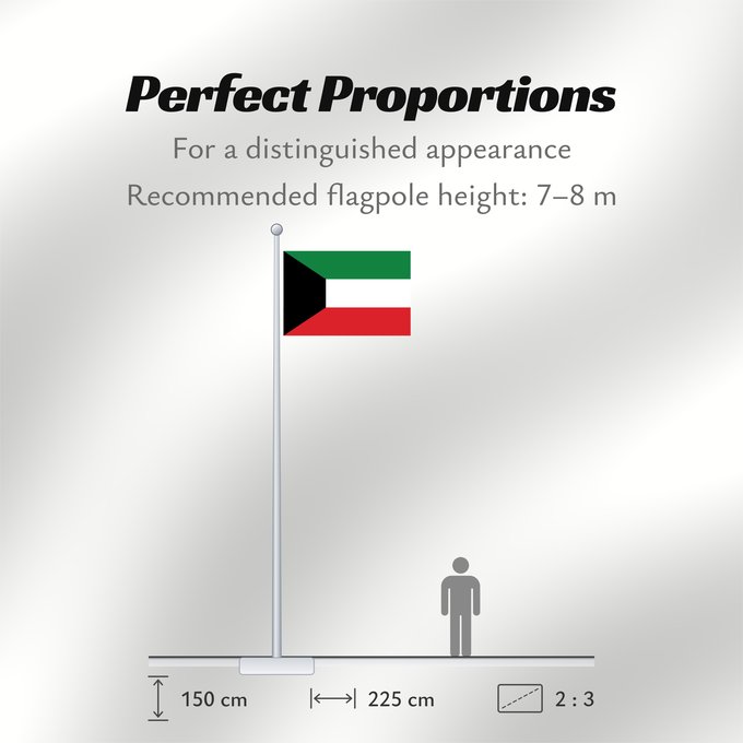 Flag Proportions: Kuwait	Koweït	Kuwaitlabel QS Les
