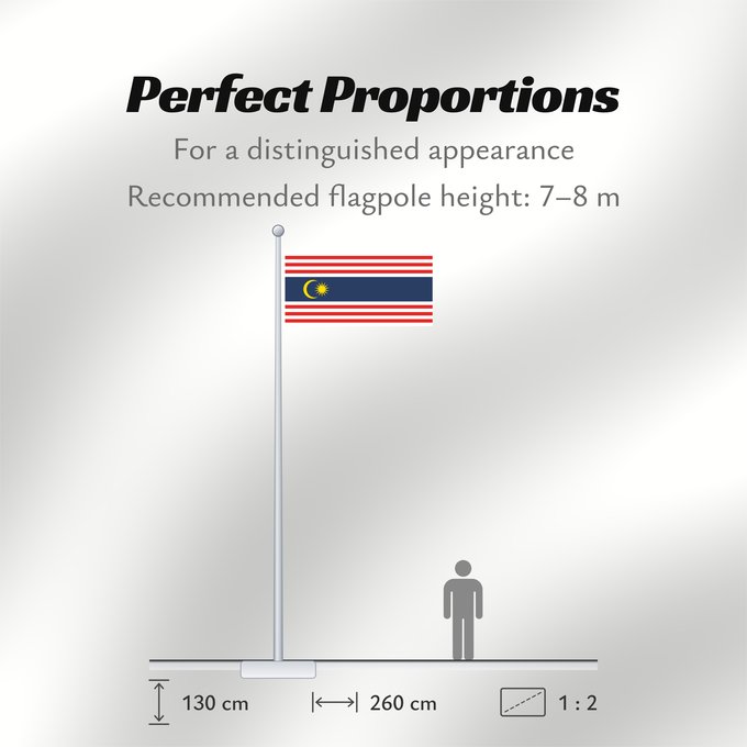 Flag Proportions: Kuala Lumpur, Malaysia Kuala Lumpur Kuala Lumpur, Federal Territory, in Malaysia