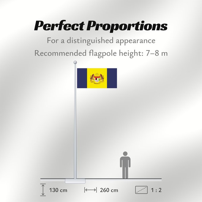 Flag Proportions: Putrajaya Putrajaya, Malaysia Putrajaya