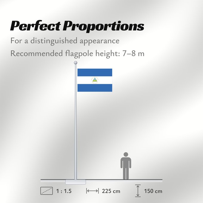 Flag Proportions: Nicaragua La República de Nicaragua Nikaragvo Флаг Никарагуа Nikaragve Nicaraguas