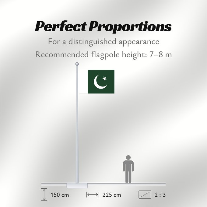 Flag Proportions: Pakistan Pakistan Pakistán Paquistão علم باكستان পাকিস্তানের জাতীয় পতাকা পাকিস্তানর ফিরালহান Pakistano पाकिस्तान का ध्वज ପାକିସ୍ତାନୀ ଝଣ୍ଡା ਪਾਕਿਸਤਾਨ ਦਾ ਕੌਮੀ ਝੰਡਾ د پاکستان بيرغ Флаг Пакистана Pakistana பாக்கித்தான் கொடி Прапор Пакистану پاکستان کا پرچم
