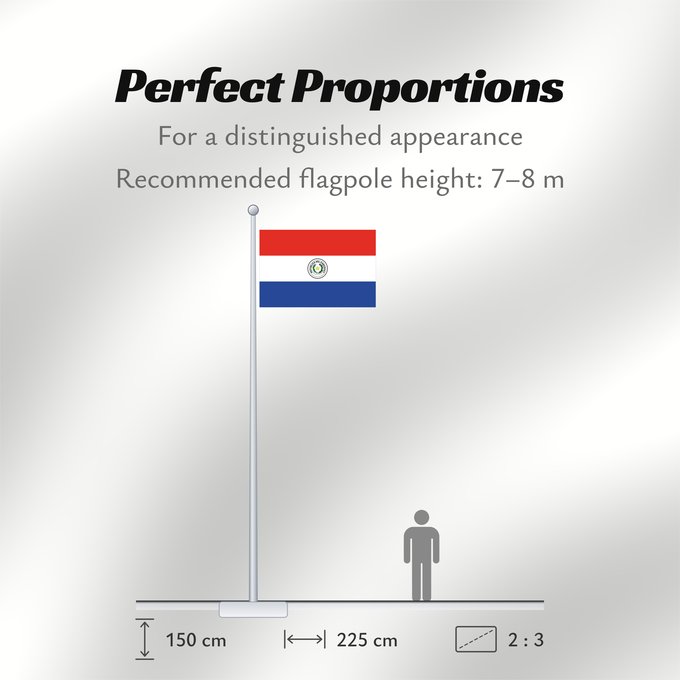 Flag Proportions: Paraguay Paraguay obverse علم باراغواي پرچم پاراگوئه روی پرچم Флаг Парагвая