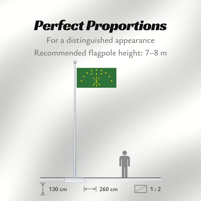 Flag Proportions: Adygea Adygea, Russia Adige República de Adiguesia Republik Adygeja Repubblica di Adygea Флаг Адыгеи Прапор Адигеї