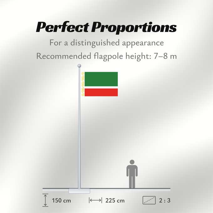 Flag Proportions: Chechen Republic	Chechenia	Tschetschenische	Cecenia	Байракх Нохчийн Республикан	Флаг Чеченской Республики	Парчами Ҷумҳурии Чеченистон	Стяг Чеченської Республіки Російської Федерації