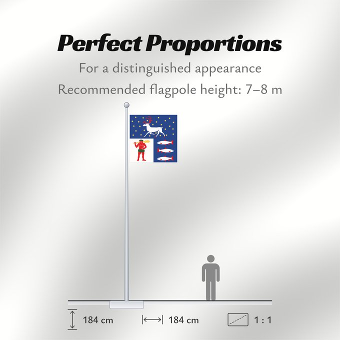 Flag Proportions: Västerbottens län vapenflagga Västerbotten County in Sweden Västerbotten Västerbottens läns vapenflagga
